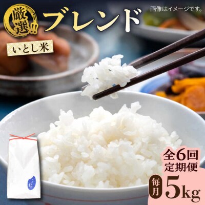 【全6回定期便】糸島産 いとし米 厳選ブレンド 5kg 糸島市/三島商店 [AIM036]