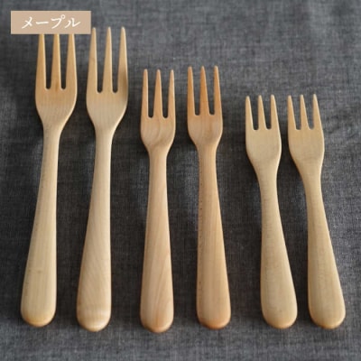 木製フォーク 全3種 × ペアセット 糸島/ダブルダブルファニチャー[APE020]