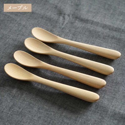 木製アイスクリームスプーン4本セット 糸島/ダブルダブルファニチャー[APE024]