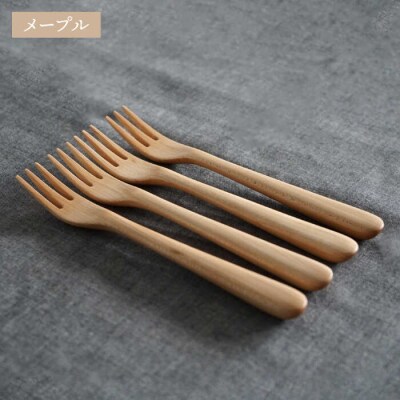 木製 フォーク S 4本セット 糸島/ダブルダブルファニチャー[APE026]