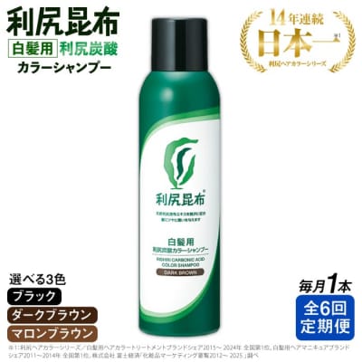 【全6回定期便】[白髪用]利尻炭酸カラーシャンプー 株式会社ピュール[AZA049]