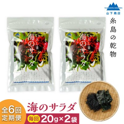 【全6回定期便】糸島の乾物 海藻 いとしま 海 の サラダ 2袋 糸島市/山下商店[ANA031]