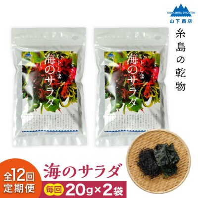 【全12回定期便】糸島の乾物 海藻 いとしま 海 の サラダ 2袋 糸島市/山下商店[ANA032]