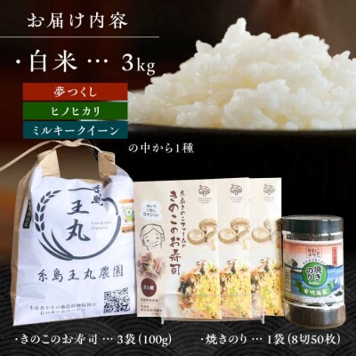 糸島ちらし寿司セット 5点 いとしまごころ 米 ちらし寿司の素 海苔 [ASD026]