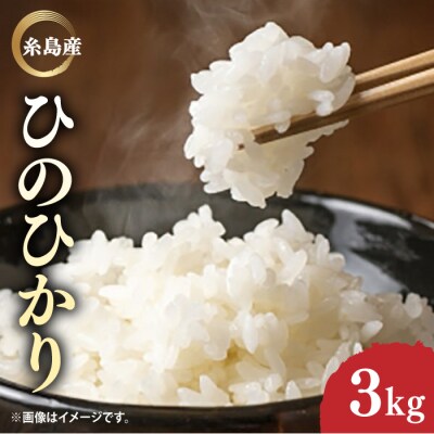 ＼令和6年産/糸島産 ひのひかり 3kg 糸島市/糸島ファーム青空 [ASM002]