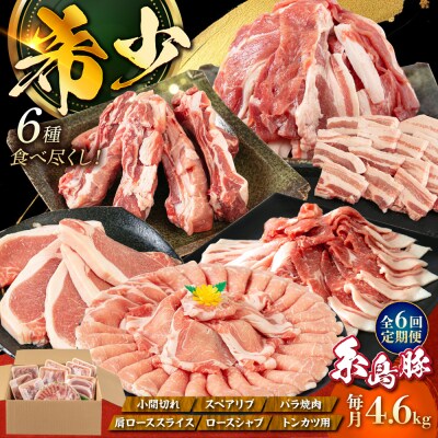 【全6回定期便】計4.6kg!糸島豚 食べ尽くしセット[AJD013]