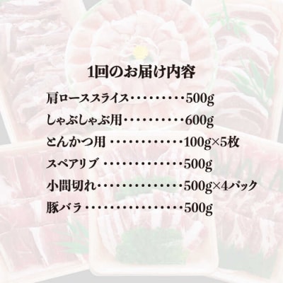 【全6回定期便】計4.6kg!糸島豚 食べ尽くしセット[AJD013]