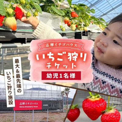 【志摩イチゴハウス】いちご狩りチケット(幼児1名様分)株式会社 糸島農園 [APM003]