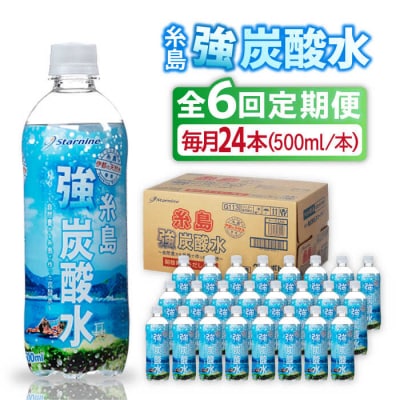 【全6回定期便】強炭酸水 プレーン 500ml × 24本  糸島市/スターナイン[ARM010]