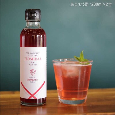 【全12回定期便】あまおう コンポート・飲む あまおう酢 各2本セット 糸島[ATB032]