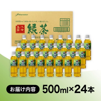 八女 玉露入り 緑茶 500ml × 24本  糸島市/スターナイン お茶 [ARM004]