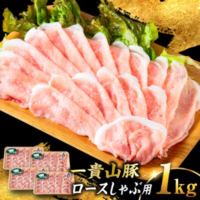 一貴山豚 ロースしゃぶ用 計1kg(250g×4p) 糸島市/いきさん牧場 豚肉 [AGB045]