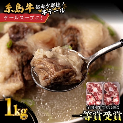 A4ランク 和牛 テール ブロック 計1kg テールスープ 糸島牛 糸島/一番田舎 [AGN004]