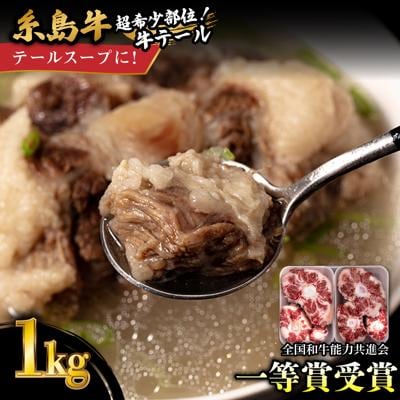 A4ランク 和牛 テール ブロック 計1kg テールスープ 糸島牛 糸島/一番田舎 [AGN004]