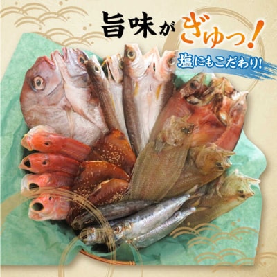【全6回定期便】【塩にもこだわり】玄海の海 旬の干物セット(3から4人向け) [ALD006]