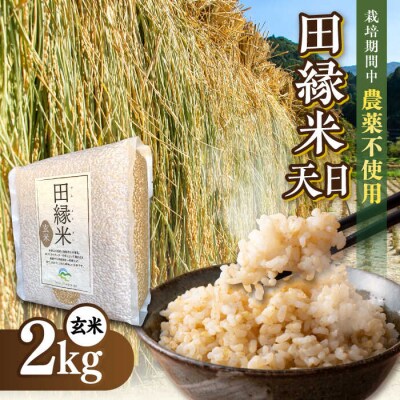田縁米(でんえんまい)・天日(てんじつ)玄米 2kg 糸島市 [ATM002] 米 お米