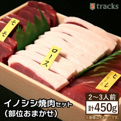 【ジビエ】イノシシ 3種 焼肉セット(部位おまかせ)450g 2～3人前[AUF005] ジビエ 猪