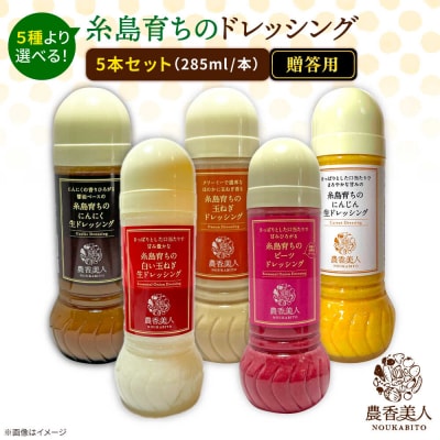 【贈答用】糸島そだちの野菜が好きになるドレッシング 選べる 5本セット [AAG060]