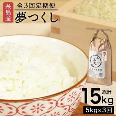 【全3回定期便】夢つくし5kg×3回 糸島王丸農園(谷口汰一)【いとしまごころ】[AAZ002]