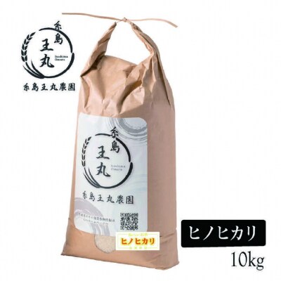 ヒノヒカリ 10kg  糸島王丸農園(谷口汰一)【いとしまごころ】[AAZ014]