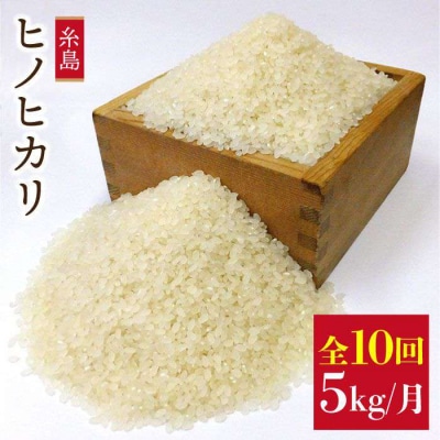 (掲載不可)【定期便】福吉産のお米 ＜10回コース＞農薬を使わない栽培のヒノヒカリ 5kg