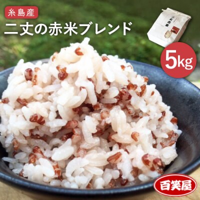 二丈の赤米 ブレンド 5kg( 1kg×5 )《糸島》【百笑屋】 [ABF009] 米 