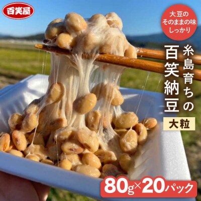 (掲載不可)【 糸島育ち 】百笑 納豆 20パック 《糸島》【百笑屋】 