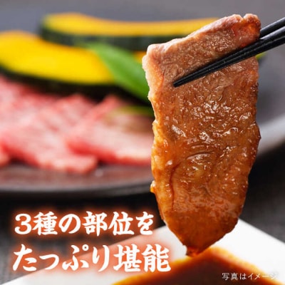 黒毛和牛 焼肉/バーベキューセット 3品盛り 計1.5kg【糸島ミートデリ工房】[ACA044]