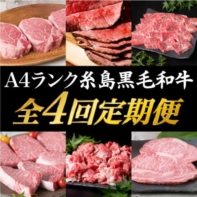 【定期便】 A4ランク 福岡県産 黒毛和牛 【糸島ミートデリ工房】 [ACA073]