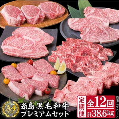 【全12回定期便】黒毛和牛 プレミアムセット 福岡県産【糸島ミートデリ工房】[ACA076]