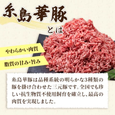 【全6回定期便】糸島和牛 糸島豚 合挽ミンチ 500g×2p×6回 計6kg [ACA258]