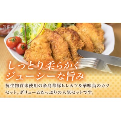 【全6回定期便】糸島 華味鳥 チキンカツ 華豚 ヒレカツセット (1回あたり38枚)[ACA342]