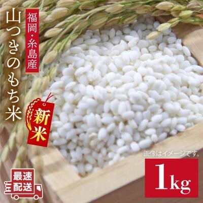福吉産・ 山つきのもち米 1kg  《糸島》【二丈赤米産直センター】 [ABB027]