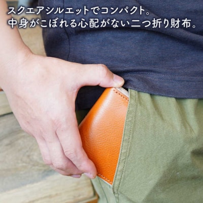 ラウンドファスナーの二つ折り財布/LADIES&GENTLEMEN 革製品 レザー[ADK068]