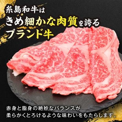 JA糸島 糸島 黒毛和牛 肩ローススライス 500g/JA糸島産直市場 伊都菜彩[AED005]