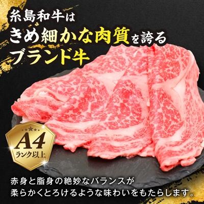 JA糸島 黒毛和牛 糸島豚 すき焼き しゃぶしゃぶセット/JA糸島産直市場 伊都菜彩[AED010]