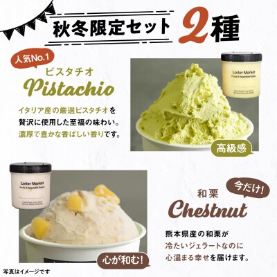 【秋冬限定】ジェラートボトル2個セット(ピスタチオ/八女抹茶/和栗)[AGD015]