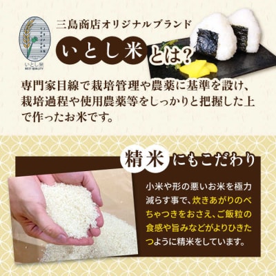 【月2回お届け】【全12回定期便】いとし米 厳選ひのひかり 5kg / 三島商店 [AIM040]