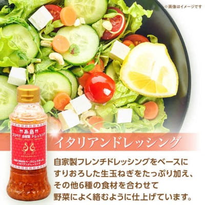 海辺カフェの自家製ドレッシングイタリアン味2種類3本セット《糸島》【ココペリ】[ALE004]