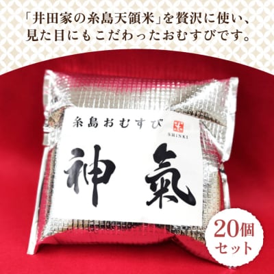 【白米】冷凍 おむすび 20個(10種×各2個)セット 糸島おむすび 神氣 [ANL002]
