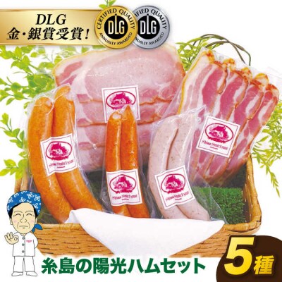【年内発送】糸島の陽光 ハム 5種セット 4 【志摩スモークハウス】[AOA004]