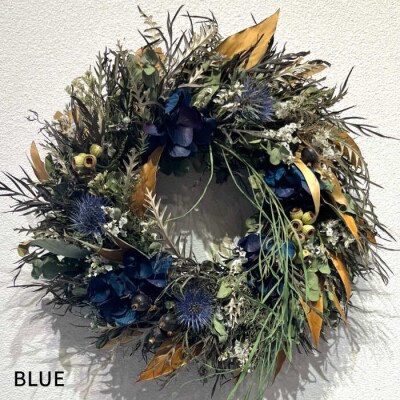 【選べる4タイプ】ドライフラワー リース Mサイズ 糸島/tokohana [AOC018]