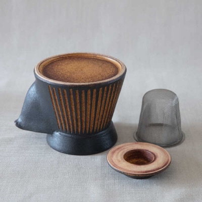 鉄紬 宝瓶急須 1個 糸島市/醇窯 急須 やきもの ポット [AOE008]