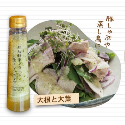 【全6回定期便】野菜を食べる生ドレッシング(大根と大葉×3本)糸島正キ[AQA027]