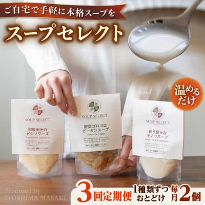 【全3回定期便】SoupSelectスタンドパウチ2点セット糸島正キ[AQA068]