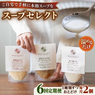 【全6回定期便】SoupSelectスタンドパウチ2点セット糸島正キ[AQA069]