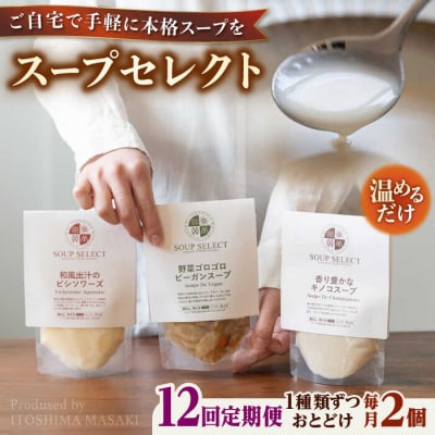 【全12回定期便】SoupSelectスタンドパウチ2点セット糸島正キ[AQA070]