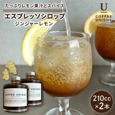 エスプレッソシロップジンジャーレモン210cc×2本 COFFEEUNIDOS[AQF024]