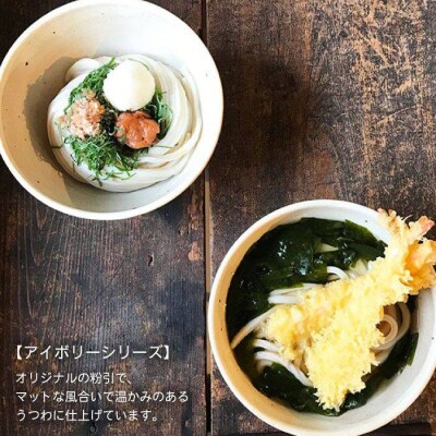 【アイボリーシリーズ】麺鉢ペア うつわと手仕事の店研[ARD021]