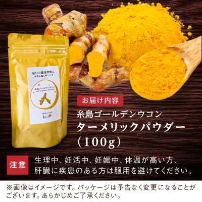 糸島ゴールデンウコン 粉末 100g 糸島市 / 翼宿糸島食悦 [AJO001]